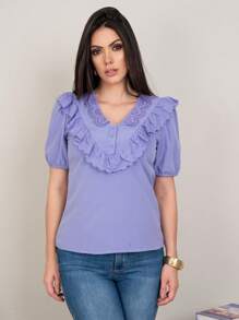 Women Tops - 紫色 - 查看 6