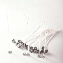 Conjunto De 100 Piezas De Pabilos Para Velas, Pabilos De Cera Sin Humo, Blancos, Longitud 12/15/20cm, Accesorios Para Hacer Velas De Aromaterapia Diy - Blanco - Ver 6