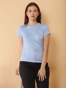 Women T-Shirts - Xanh và trắng - Xem 6