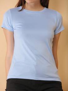 Women T-Shirts - Xanh và trắng - Xem 7