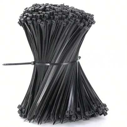 100 Miếng Cable Zip Cà vạt , Nhiệm vụ nặng nề Nylon Buộc Dây Quấn Đối với Trong nhà Và Ngoài trời Sử dụng , Tự Khóa Đen Dây điện Cà vạt Đối với Cable Sự quản lý