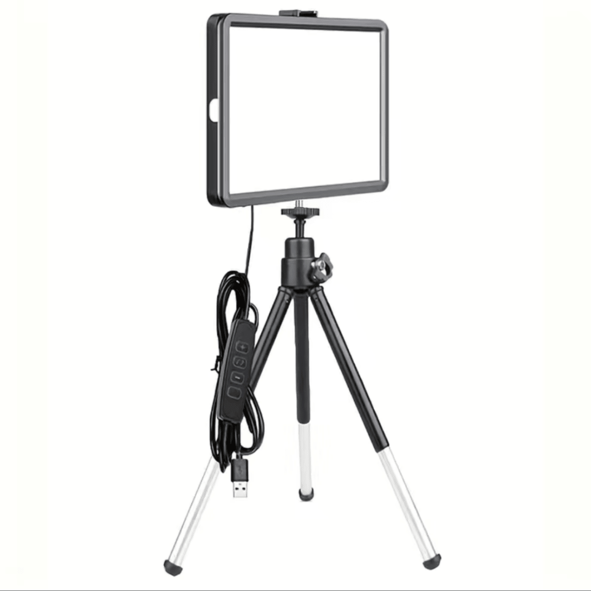 1 Pack 6 Inch Fill Light With Two Sections Telescoping Tripod Stand