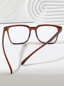 Fashionable Oversized Non-prescription Glasses, Suitable For Daily Use - Brown - View 4