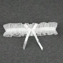 Cinturón De Liga De Encaje Sexy Con Lazo Y Banda Elástica, Accesorios De Boda Nupciales Para Muslos Cuello Y Piernas