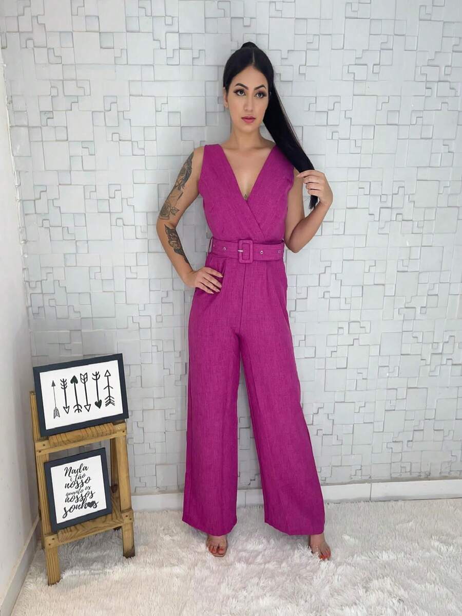 Women Jumpsuits - Màu Hoa hồng đỏ - Xem 1