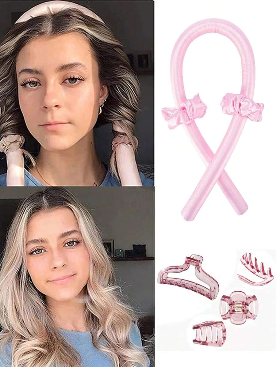 4pcs Non-Heated Hair Rollers Set For Quick Hair Styling, Suitable For Professional Salon And Home Use,Hair Curlers,Curly Hair Brush,Rollers,Curly Hair Products,Curler,Rollers For Hair,Hair Curl,Curly Hair Tools,Hair Roller,Hair,Hair Rollers,Curly Hair,Heatless Curl,Heatless Curls,Hair Curler,Barber,Hair Tools,Hair Products,Hair Accessories,Hair Curlers,Barber Accessories,Travel,Rollers,Hair Stuff,Hair Accessories,Curly Hair Products,Curler,Rollers For Hair,Hairdressing Equipment,Accessories,Hair Curl,Curly Hair Tools,Hair Roller,Christmas,Barbershop,Hair Curling Iron, Barber Accessories, Hair Accessories, Curling Iron, Hairdressing,Curly Hair, Hair Curler, Hair Rollers, Heatless Curl, Heatless Curls, Rollers, Hair Curlers, Curly Hair Products, Hair Curl, Hair Roller, Rollers For Hair, Curly Hair Tools, Heatless Curlers,Hair, Accessories, Hair Products, Hair Tools, Hair Stuff, Hair Care, Curly Hair Brush, Barber, Barber Accessories, Hairdressing Equipment - Pink - View 1