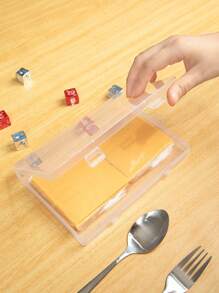 1个透明奶酪收纳盒，透明塑料搭扣长方形纸盒样品盒，组件包装盒，口罩接收盒。2种款式随机发货 - 無色 - 查看 2