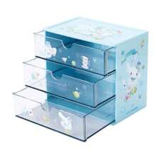 Miniso Sanrio Character 3-Layer Drawer Storage, Desktop Organizer - Cinnamoroll - Blue - View 5