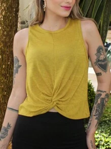 Women Tank Tops & Camis - 黃色 - 查看 1