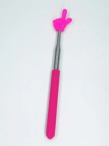 1pc Stainless Steel Telescopic Pointing Stick For Kids Reading, Teaching, Using On Blackboard Back To School - Pink - View 5