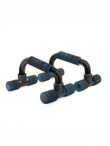 1 par Esponja push up bars para casa gimnasia pecho músculo entrenamiento , forma de H & tipo - Azul - Ver 6