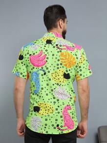 Men Shirts - 綠色 - 查看 1