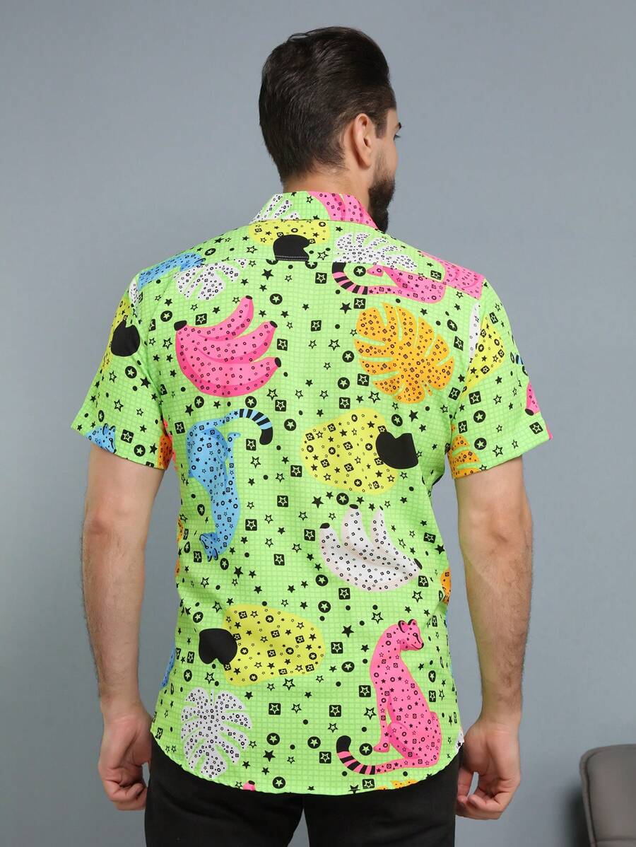 Men Shirts - 綠色 - 查看 1