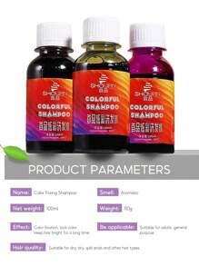 （火红洗发水）固定颜色洗发水染发剂 - 半永久性染发剂，无动物实验，20 种颜色 - 玫紅色 - 查看 3