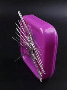 1入紫色磁性收納盒（用於收納針頭和小型鋼板等鐵製品,避免因磁性而丟失） - 紫色 - 查看 1