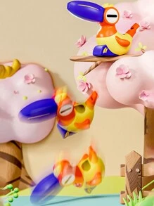 1入組卡通水鳥造型口哨教育玩具(附掛繩),耐用的abs材料製成,顏色漂亮,是一個可愛的兒童口腔肌肉訓練工具,加水後能發出高音口哨聲和愉悅的鳥鳴聲 - 彩色 - 查看 6