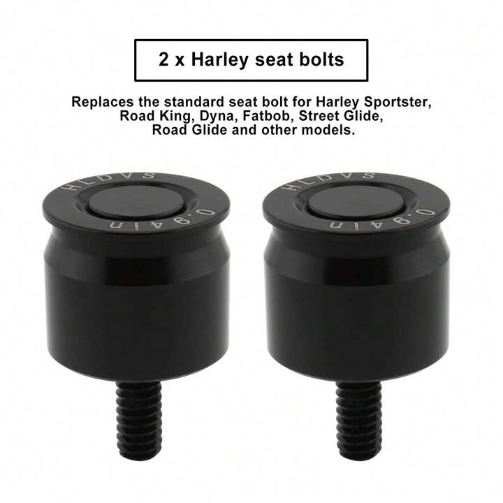 2X Seat Bolt Aluminum Anodized Chrome For Dyna Softail Sportster 