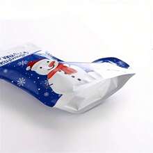 3入組聖誕襪型自立袋,靴型自立塑料袋,自黏禮品包裝袋,適用於聖誕節禮品包裝