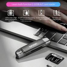 Lexar 2-In-1 Card Reader USB3.2 Type-C Dual Interface TF/SD Memory Card Dual-Use Card Reader For Mobile Phones And Computers - Black - View 5