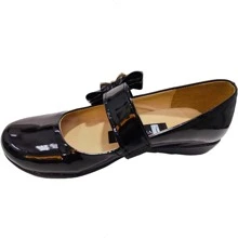 Zapato Escolar de Piso en recubierto Negro: Cómodo, Suave y Elegante para Mujer/Dama, Listo para el Éxito Escolar Zapatos de mujer - Negro - Ver 9