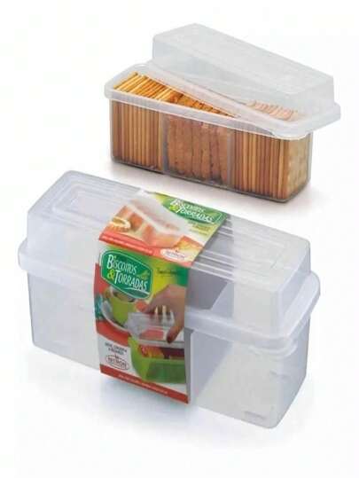 Potes Com Tampa Portas Torradas Bolachas Biscoitos sal - Nitron