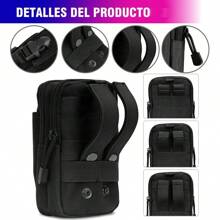 Military Tactical Backpack Sports Waist Bag Cell Phone Bag - 黑色 - 查看 6