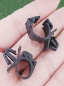 10pcs bellows buckle for automotive circuit fastening - Black - View 3