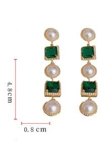 1 Paar Elegante, Modische Und Klassische Perlen- Und Zirkonvintage-ohrringe Für Den Täglichen Gebrauch Von Frauen