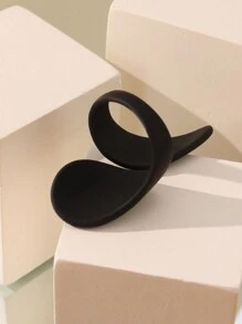 时尚哥特朋克风格多色和尺寸可调合金开口戒指，女巫戒指，爪形全铺水晶戒指，适合女性日常佩戴、节日、派对 - 黑色 - 查看 4