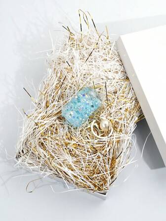 1/20 件 30 克混合金扭拉菲草礼盒填充纸