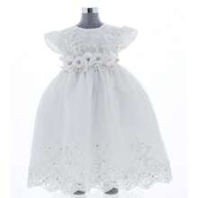 Vestido Bautizo Niña Tipo Bata 3259 1 A 4 Años - Blanco - Ver 2