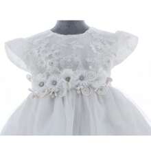Vestido Bautizo Niña Tipo Bata 3259 1 A 4 Años - Blanco - Ver 4