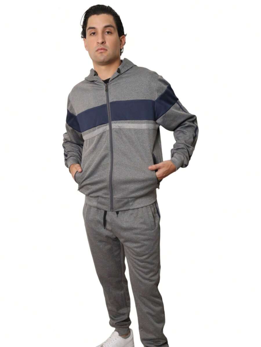 Men's Fashion Sports Set - Grey - View 1