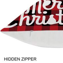 1pc Christmas Series Pattern Cushion Cover, Modern Simple Peach Skin Velvet Square Single-side Printed Pillow Case With Hidden Zipper, 17.7x17.7inches (45x45cm) Pillow Core Not Included, Suitable For Sofa, Bed, Living Room, Bedroom Decoration On Christmas - Multicolor - View 6