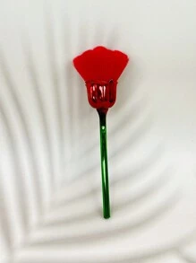 1pc Rose Flower Design Medium-Size Multifunctional Makeup Brush For Powder, Blush, Nail Dust Cleaning