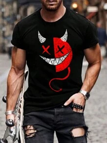 Men Sports Tees & Tanks - 黑色 - 查看 1