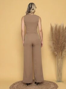 Women Two-piece Outfits - Caqui - Ver 2