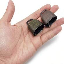 6入組帶有3米繩子的鈴鐺,古董風格35x35mm Diy青銅金屬叮噹聲聲鈴聖誕節裝飾門掛墜飾,適用於聖誕節家居裝飾,以牛和羊為主題 - 銅色 - 查看 5