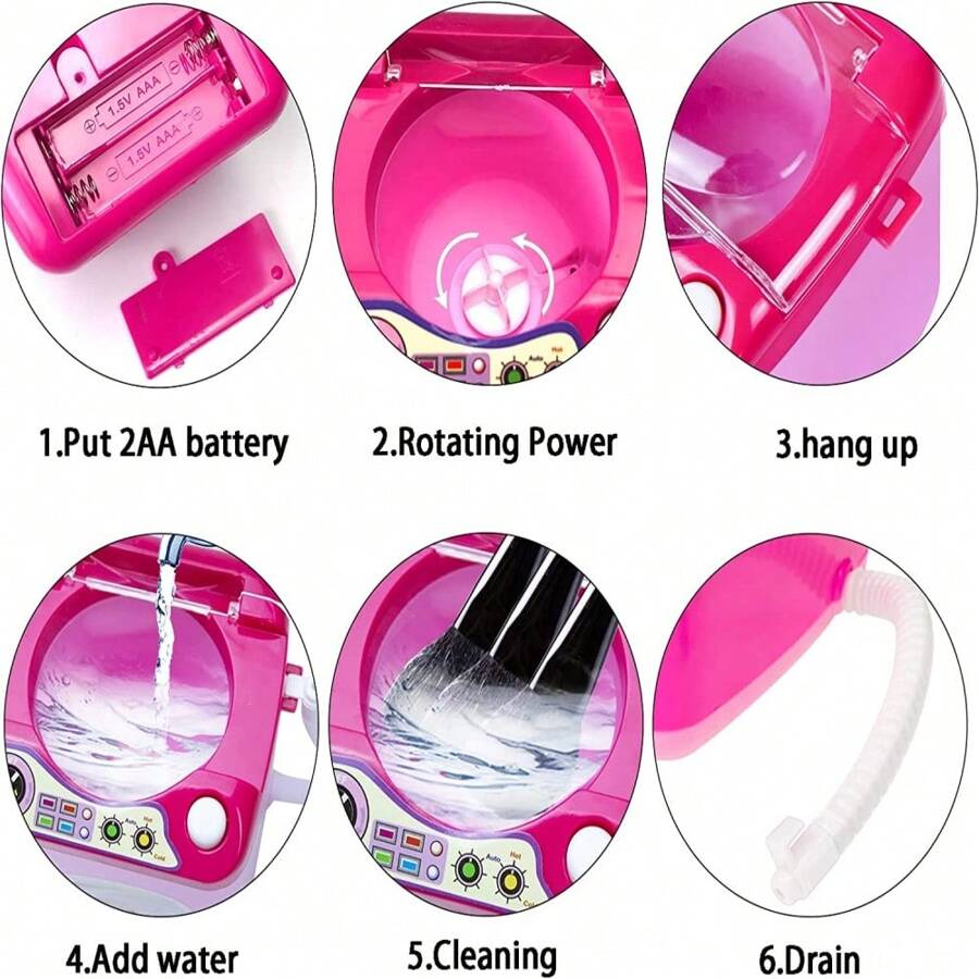 1pc Mini Simulation Washing Machine For Make Up Brushes Electric
