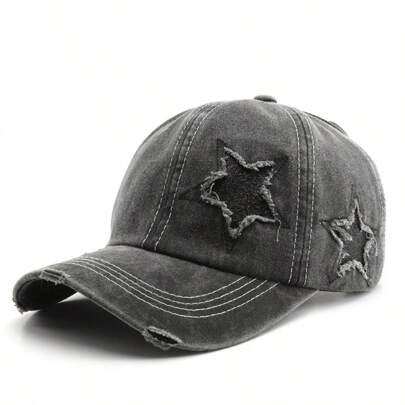 1pc Men's Fashionable Outdoor Casual All-Match Baseball Cap With Small Star Design To Highlight Your Face For Autumn And Winter Season Street