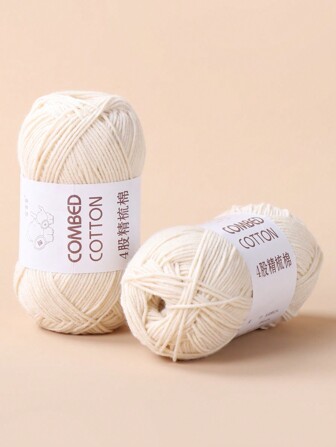 1捆4股全棉紗球,#4米色