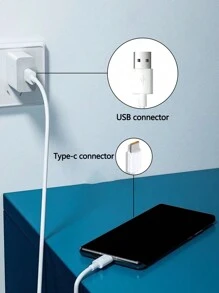 7a Super Fast Charging Type-c Data Cable, Compatible With Smartphones & Tablets - White - View 9