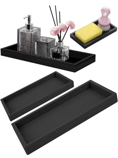 1 st silikonförvaringsbricka för badrum köksdiskbänk nyckel, smink, smyckeorganisatör, badrumstillbehör, rumsdekor