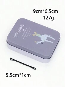 100 chiếc Kẹp tóc hợp kim gợn sóng đơn giản và thời trang màu đen dành cho nữ, thích hợp để mặc hàng ngày - màu đen - Xem 4