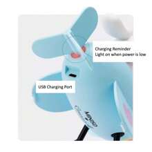 Miniso Cinnamoroll Desktop Decoration Cute Small Airplane Desktop Fan - Blue - View 4