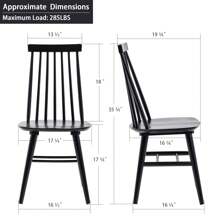 Duhome Set of 2 Spindle Back Wood Dining Room Windsor Chairs