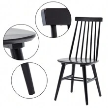 Duhome Set of 2 Spindle Back Wood Dining Room Windsor Chairs