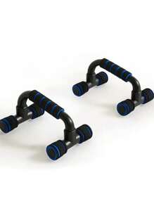 1 par Esponja push up bars para casa gimnasia pecho músculo entrenamiento , forma de H & tipo - Azul - Ver 8