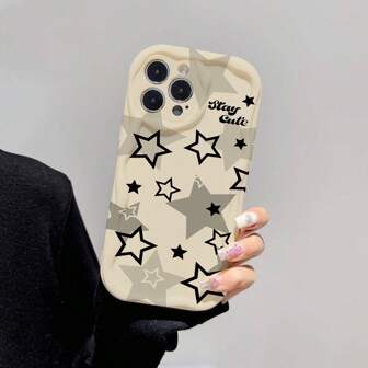 1入組星星圖案熱塑性聚氨酯柔軟的防震手機外殼