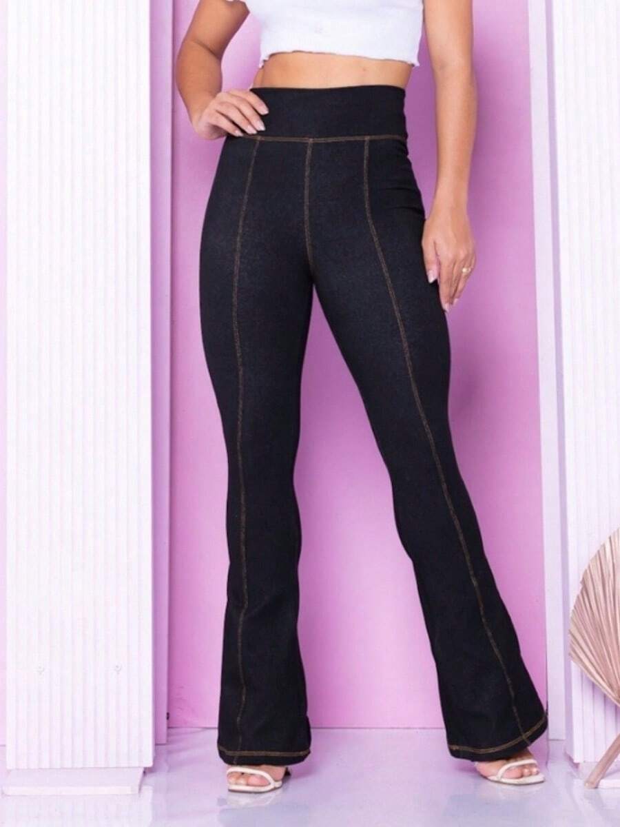 Women Pants - 黑色 - 查看 1